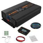 SL Euthtion 2000W/4000W(Peak) Pure Sine Wave Duty Car Power Inverter 50HZ 12V DC to 230/240V AC with LCD Display, USB Port, Wireless Remote Control（10M) for Car Home Laptop Truck