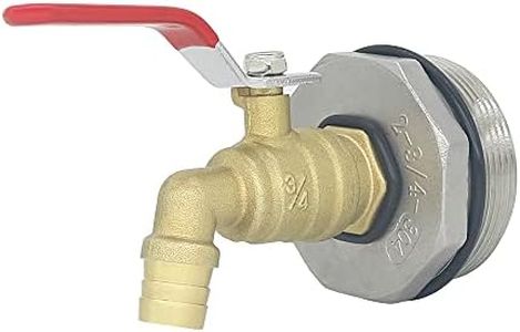 2" Water Drum Faucet Spigot 3/4" Brass Barrel Faucet for Plastic Steel 55 Gallon Drum with EPDM Gasket
