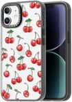 casevivid Compatible for iPhone 11 Case Cute Aesthetic - Durable Fashion Funny Phone Case - Girly Cherry Pattern Print Cover Design for Woman Girl 6.1 inches Black