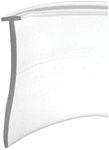 Prime-Line M 6211 Shower Door Bottom Sweep, 36 In. x 1 In. Strip, Vinyl Construction, Clear, 5/32 In. Tee Insert Shape (Single Pack)