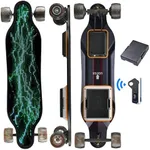 Uditer Electric Skateboards with LED Screen Deck, Supports Image DIY via App. 10S3P 7.8A Removable Battery/ 25 Miles Max Range/28 Mph Top Speed/2*600W Motors Electric Longboards for Adults & Beginners