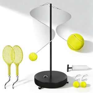 Lieetoun [2026 Upgrade] Tetherball Tennis&Tetherball Set,Heavy Duty Tetherball Equipment with 95" Adjustable Height Pole,2 Tennis Balls,2 Rackets,1 Tetherball with Rope,for Backyard,Beach or Home