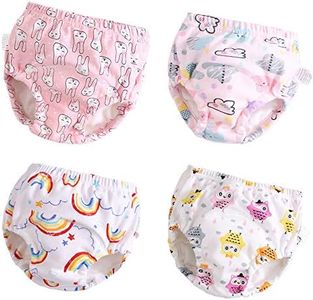 U0U Toddler Potty Training Pants 4 Pack,Cotton Training Underwear Size 2T,3T,4T,Waterproof Underwear for Kids Pink 3T