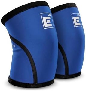 6mm Knee Sleeves for Weightlifting (Sold as a Pair) - Durable Compression Sleeve for Support and Mobility - Knee Brace for Functional Fitness, Squats, Deadlift (Medium, Blue)