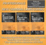 Professional'S New Criminal Laws Combo Pack- Bharatiya Nagarik Suraksha Sanhita, 2023 (Bnss), Bharatiya Nyaya Sanhita, 2023 (Bns), Bharatiya Sakshya Adhiniyam, 2023 (Bsa)- 3 Bare Acts Combo