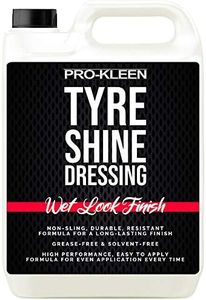Pro-Kleen Tyre Shine Dressing - Wet Look Non-Sling & Solvent Free Formula - Tyre Protector Easy to Use Formula (5 Litres)