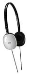 JVC Flats Lightweight On-Ear Headphones Compatible with iPhone and Android Devices - White