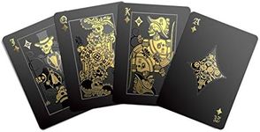 Gent Supply Black Waterproof Playing Cards - Day of The Dead, Gold Silver & Black Edition