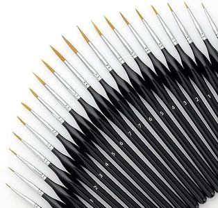 CUWELT 20 Stück Feine Detail Pinsel Set, Pinselset Malen für Acrylfarben, Malpinsel für Künstler, Modellbau Pinsel, Künstlerpinsel Malen, Zeichenpinsel für Miniatur Modelle Nagelkunst