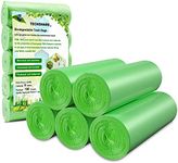 Biodegradable bin liner 100 Counts, 20L small trash bag Recycle 4-6 Gallon garbage bag, Thick degradable rubbish bag compostable For Food/household/garden waste in Kitchen,Office,Home,pet