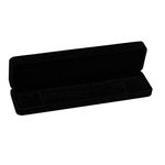 1 PCS Rectangle Velvet Necklace Box, Velvet Pendant Gift Box Long Chain Jewelry Display Boxes Black Long Necklace Case Bracelets Display Case for Engagement Wedding Mothers Day Birthday Gifts