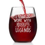 Joymaking Wine Glass Gift, Leaving Gifts for Colleagues Women Men, Retirement Gifts for Men Women, New Job Gifts, Good Luck Gifts, Funny Gifts for Colleagues, Wine Glass 15 Oz