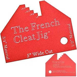 Gearu Heavy Duty French Cleat Jig - for 2.5″ Wood System, Aluminum Alloy Guide for Precise French Cleat Cuts & Cleat Hanger Boards, DIY Workshop & Garage Wall Organizer Jig for Storage & Shelving