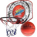 Twitfish Mini Basketball Hoop Set – Novelty Fun Toy Game for Office Desktop Home, MINI Board, Ball & Pump Set for all Basketball Fans