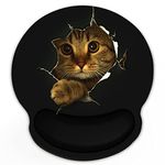 Audimi Mouse Pad with Wrist Rest Support Mouse Mat Non-Slip Rubber Base for Laptop PC Office Working Gaming (Cat)