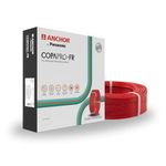 Anchor by Panasonic 2.5 mm COPAPro FR Electrical Wire, 90 Meter Fire Resistant Single Core PVC insulated Pure Copper Wire, Anti Rodent Anti Termite Flexible Wire for Connections (RED, 96140RD)