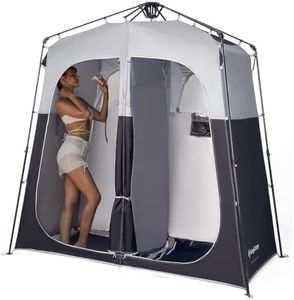 KingCamp Camping Shower Tent, Instant Portable Privacy Shelter, 1/2 Room Large Outdoor Toilet Tent with Floor, Water-Resistant, Windproof & Easy Setup for Beach, Camping & Hiking