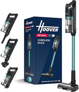 Hoover HF1 Max Cordless Vacuum Cleaner Anti Hair Wrap 200W, 50-min Runtime Rechargeable, 3 Speeds, Double Edge Cleaning, LED Headlight, HEPA Fliter, Crevice Tool & Motorised Pet Tool [HF1M10P]