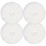 Mop Head for Hurricane Spin Mop Microfiber Mop Head for 360°Spin Magic Mop Refills Round Standard Size Mop Pads 4 Packs