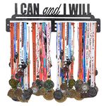 Sehaz Artworks Medal Holder for Wall | Medal Hangers for Wall | Medal Display Case | Wall Mount Medal Frame Holds Upto 24-30 Medals Black