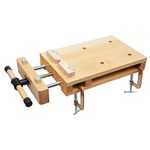 Woodworking Workbench Desktop Solid Beech Wood Vise Portable Smart w/Superior Clamping for Homes, Woodworking Studios