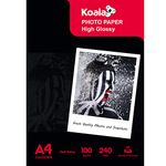 KOALA Inkjet Photo Paper A4 Glossy 100 Sheets 240 GSM for Canon Hp Epson Inkjet Printer