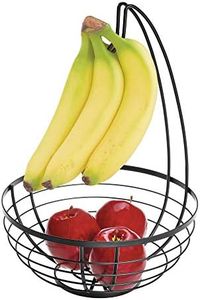 InterDesign Austin Wire Fruit Bowl, Fruit Basket with Banana Holder