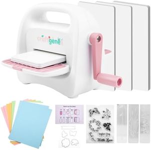 CraftGenes Mini Die Cutting and Embossing Machine with Starter Kit, 8.5 cm (3.5") Feed Slot for 3" Paper, Includes 24 Accessories for DIY Crafts, Card Making & Scrapbooking(Pink)