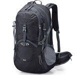 G4Free 45L Hiking Backpack Men Women Camping Backpack Outdoor with Rain Cover for Climbing and Traveling(Black)(A-Black)