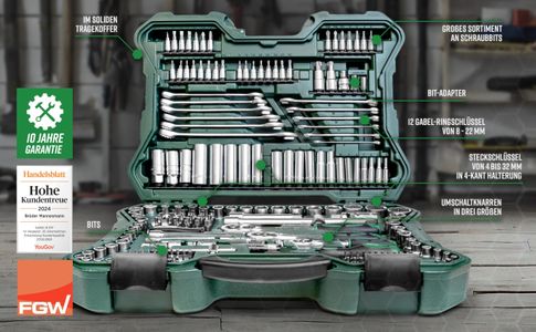 Mannesmann 215-Piece Socket Set – Comprehensive Tool Kit