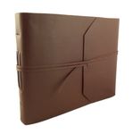 Large Genuine Leather Photo Album with Gift Box - Scrapbook Style Pages - Holds 400 4x6 or 200 5x7 Photos