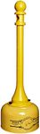 1202 Galvanized Steel Poly Tube Cigarette Butt Receptacle, 2-1/2 gallon Capacity, 35" Height, 11" Diameter, Yellow