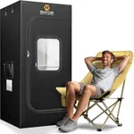 RelaxCube Portable Steam Sauna 1200W 3L, Sauna Tent with Ergonomic High Back Sauna Chair, Full Body Personal Sauna Box for Home Spa Indoor, 75”x35”x35” XL Size Black