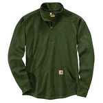 Carhartt Mens Half Zip Thermal Long Sleeve T Shirt