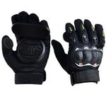 Seroda Slide Glove Longboard Gloves,Adult Skateboard Protective Gloves with Three Slide Pucks （Black）