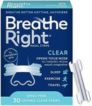 Breathe Right Original Nasal Strips | Clear | Sm/Med | For Sensitive Skin| Drug-Free Snoring Solution & Nasal Congestion Relief Caused by Colds & Allergies | 30 ct (Packaging May Vary)