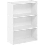 Furinno Pasir 3-Tier Open Shelf Bookcase, Plain White