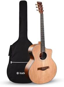Kadence A06EQ-N Acoustica 40" Electro Acoustic Guitar | Grand Auditorium Cutaway | Ash Wood | Built-in Pickup + 2 Band EQ | Comes with Bag | Includes Learning Course | Natural