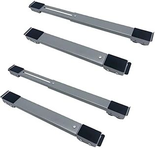 Universal Mobile Base Fridge Stand, Extendable Appliance Rollers Mobile Washing Machine Base for Adjustable Dryer, Washing Machine and Refrigerator (4pcs Fixed Wheels)