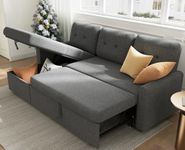 IULULU Sleeper Sofa, L Shaped Secti