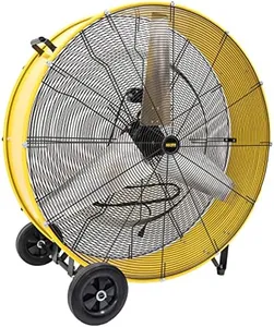 HiCFM 26800 CFM 42 inch Industrial Drum Fan, 4/5HP Powerful Motor, Heavy Duty Barrel Structure, 8 inch Wheels, Move Much Air for Warehouse, Garage or Industrial Commercial Use - CUL Listed