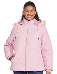 Cazibe Women's Nylon Standard Length Jacket Light Pink M -