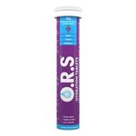 O.R.S Hydration Tablets with Electrolytes, Vegan, Gluten and Lactose Free Formula – Soluble Hydration Tablets with Natural Blackcurrant Flavour, 24 Tablets