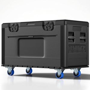 Utility Cable Trunk Road Case with Wheels, Stackable Case for Audio & DJ