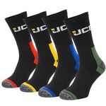 JCB Work Socks - Work Wear Boot Socks - UK 6-11 EURO 39-46 – Men's Work Socks, Cushioned Terry Loops, Ribbed Leg Support