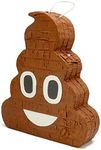 Poop Emoji Emoticon Pinata for Birthday Party and Event Use, Fillable with Candy or Small Toys, Colorful Novelty Fun for Kids and Adults, Quinceanera and Event Supplies