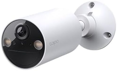 TP-Link Tapo Smart Home Wire-Free Battery-Powered Indoor/Outdoor Security Camera, Wireless, 2K, Color Night Vision, IP65, Person Detection, Notification, SD Card Slot, No Hub Required (TC82)