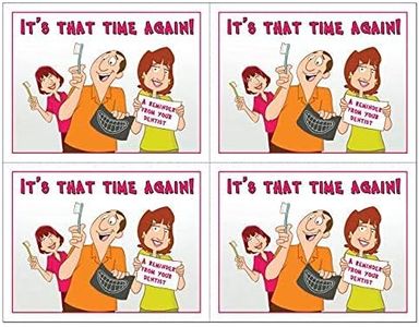 Laser Reminder Postcards, Dental Appointment Reminder Postcards. 4 Cards Perforated for Tear-Off at 4.25" x 5.5" on an 8.5" x 11" Sheet of 8 Pt Card Stock. (500)