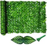 0.5x3m (19.6"X118") Artificial Ivy Hedges Patio Privacy Screen Green Leaf Trellis Faux Hedge Fence Plant Wall Fake Grass Decorative Backdrop for Outdoor Garden Indoor Balcony Decor (watermelon leaves)