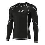 Mens Compression Shirts Base Layer Athletic Gym MMA BJJ Rash Guard No Gi Full Long Sleeve Rashguard Shirt for Men